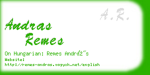 andras remes business card